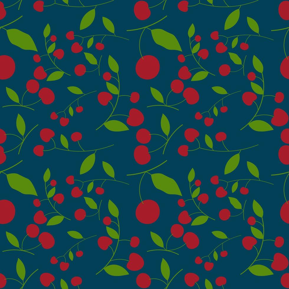 fondo de patrón de cereza roja abstracta. vector. vector