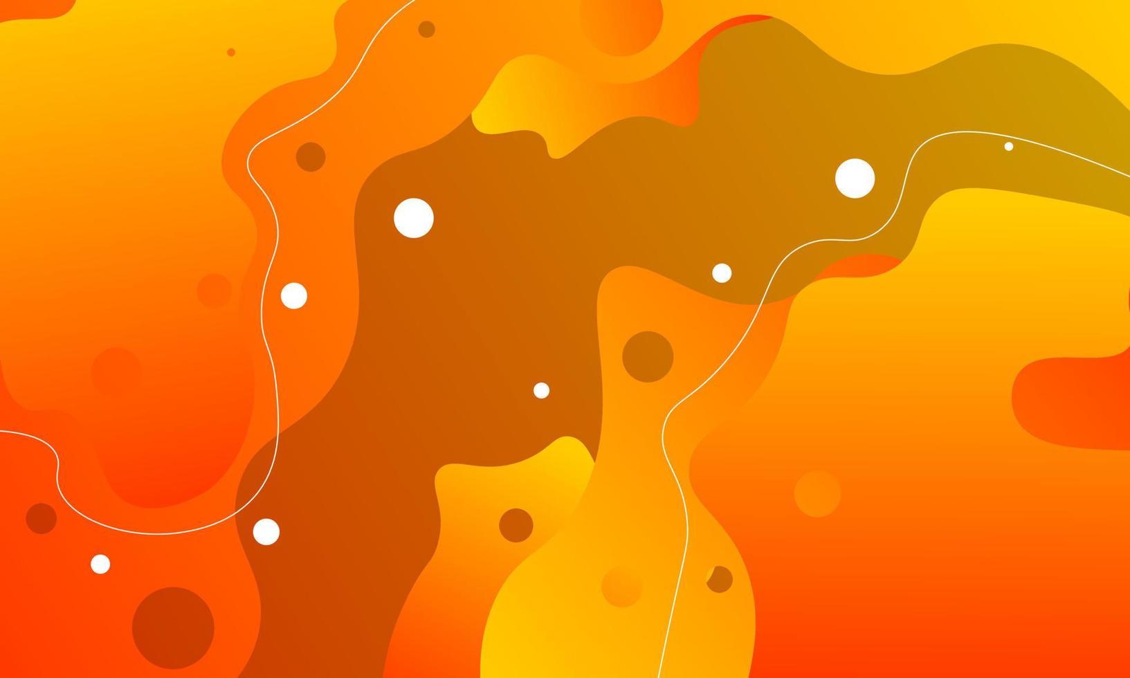 Abstract orange fluid background. Vector illustration.