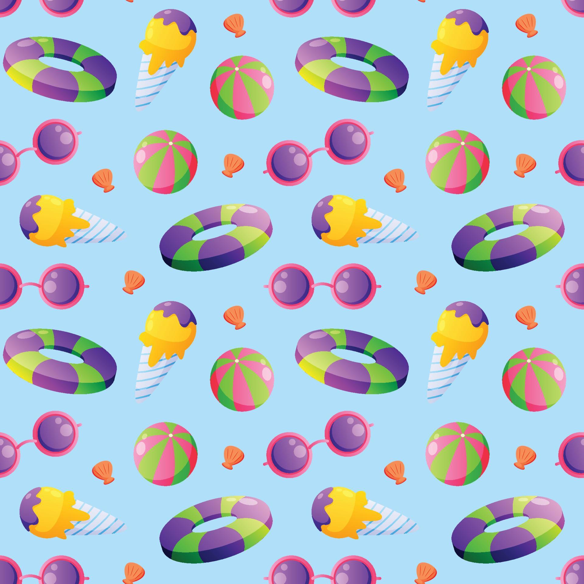 Summer seamless pattern. Repeat pattern. 7355532 Vector Art at Vecteezy
