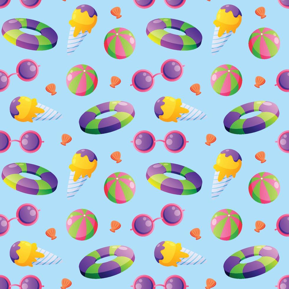 Summer seamless pattern. Repeat pattern. vector