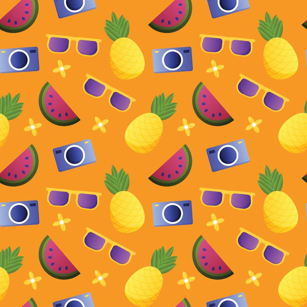 Summer seamless pattern. Repeat pattern. vector