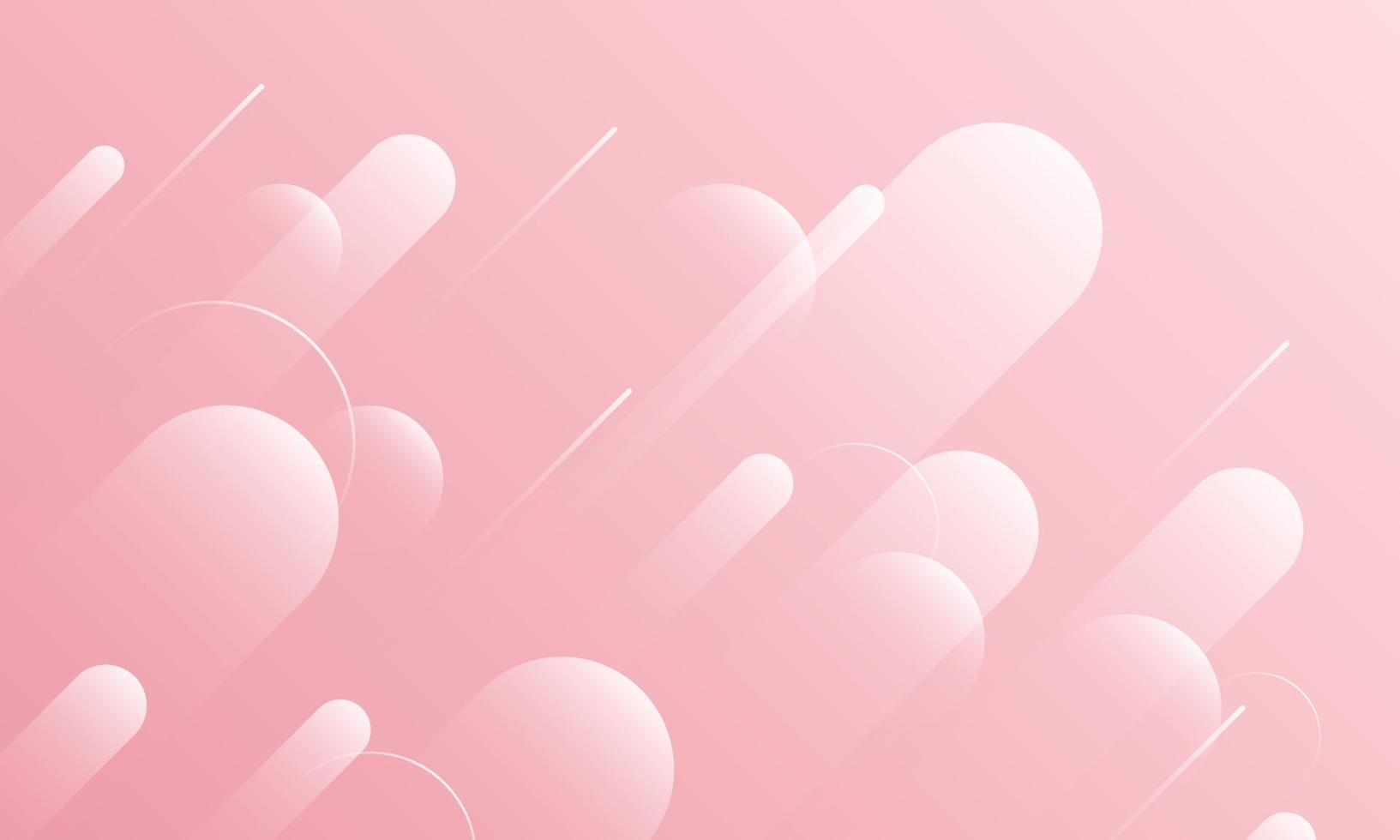 Abstract pink gradient rounded shape background. vector