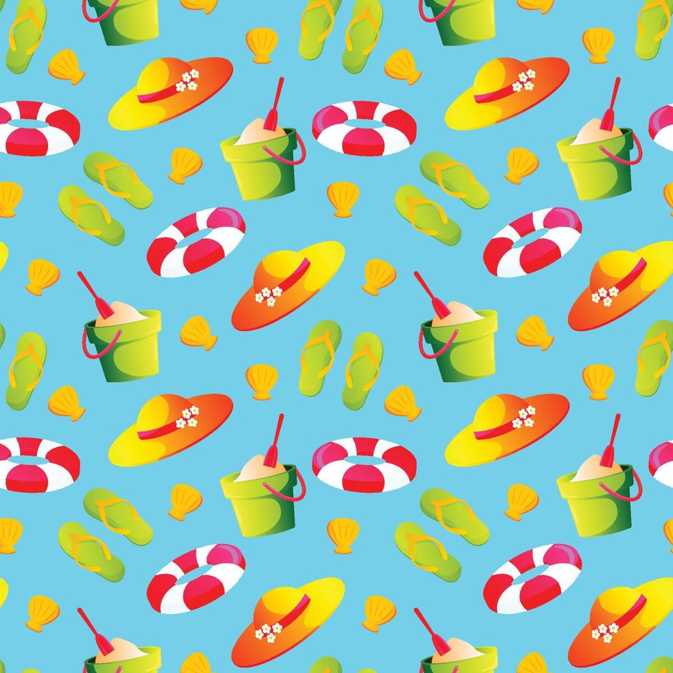 Summer seamless pattern. Repeat pattern. vector