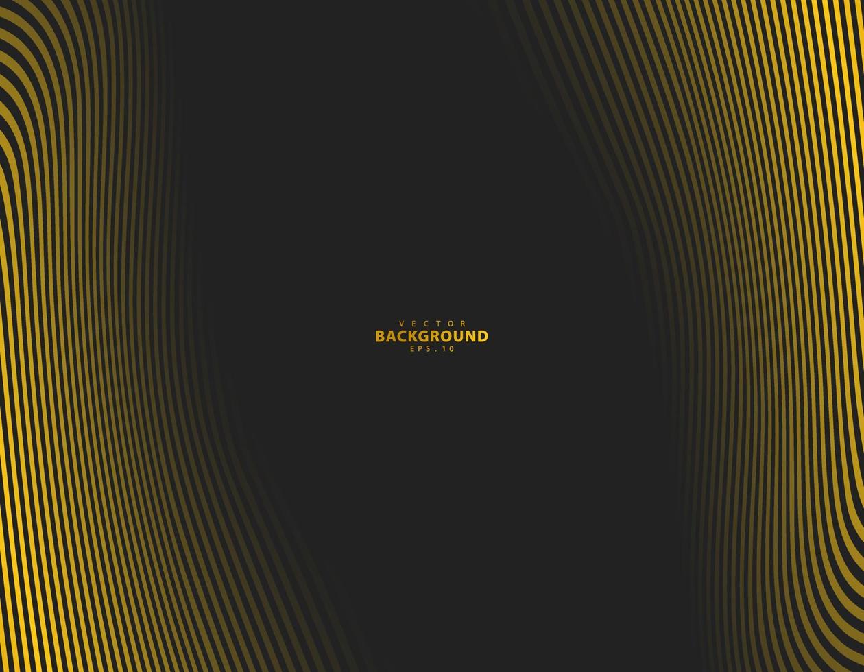 Golden wave line background vector