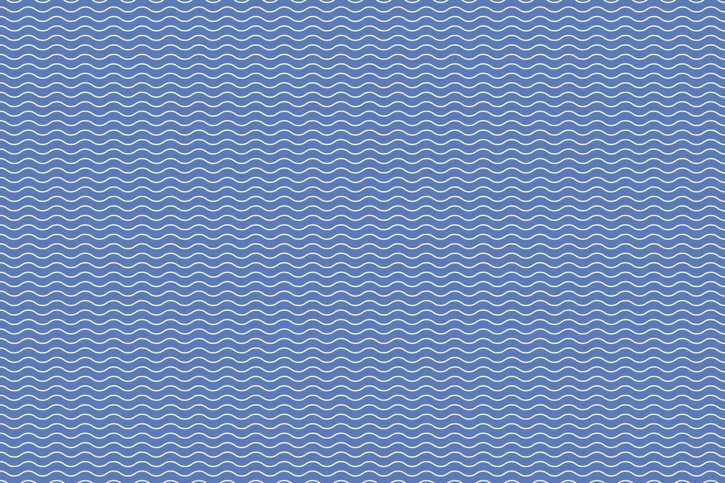 Simple white wavy lines on blue background. vector