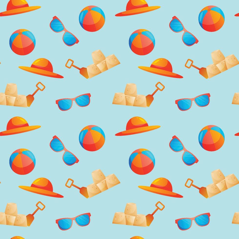 Summer seamless pattern. Repeat pattern. vector