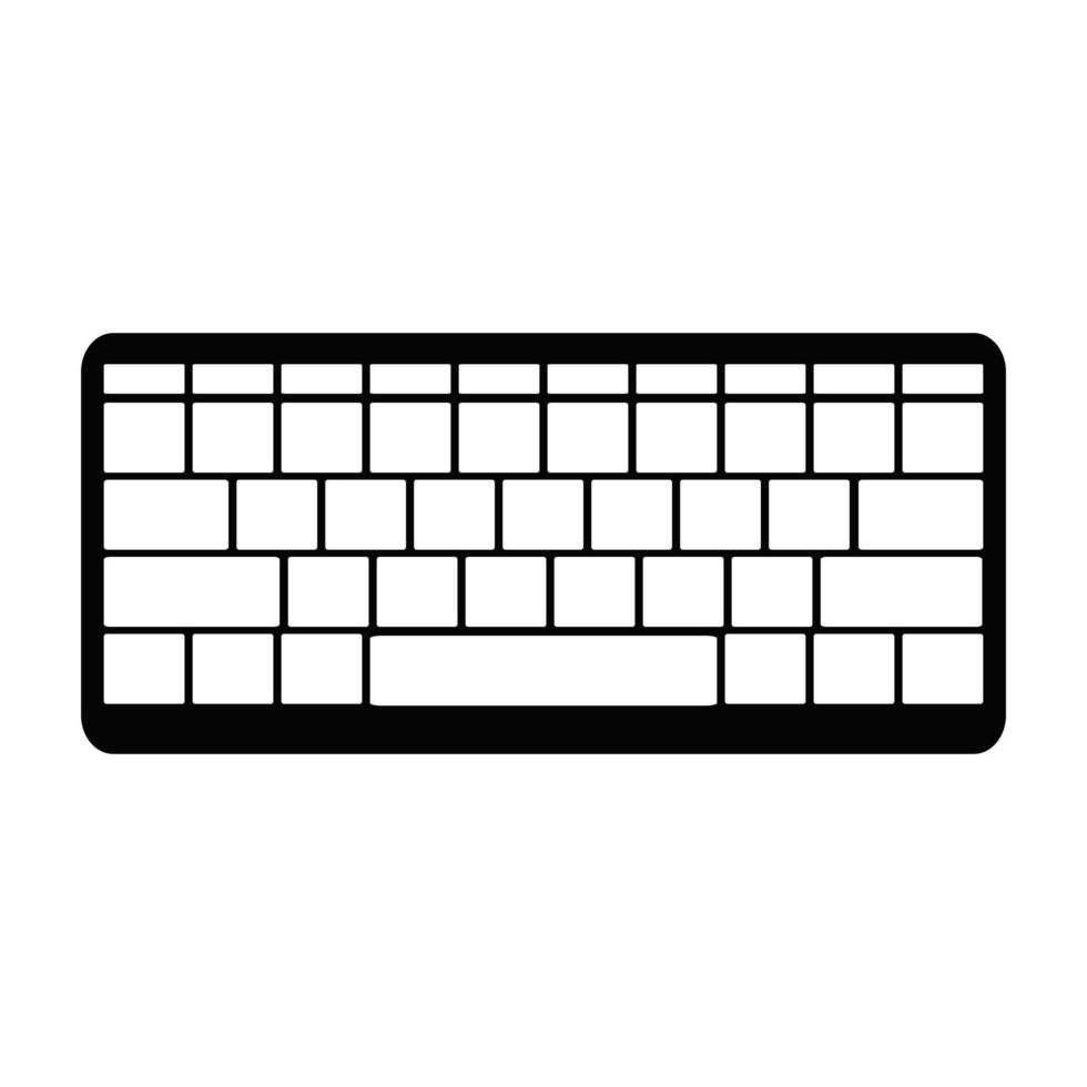 computer keyboard clipart black and white