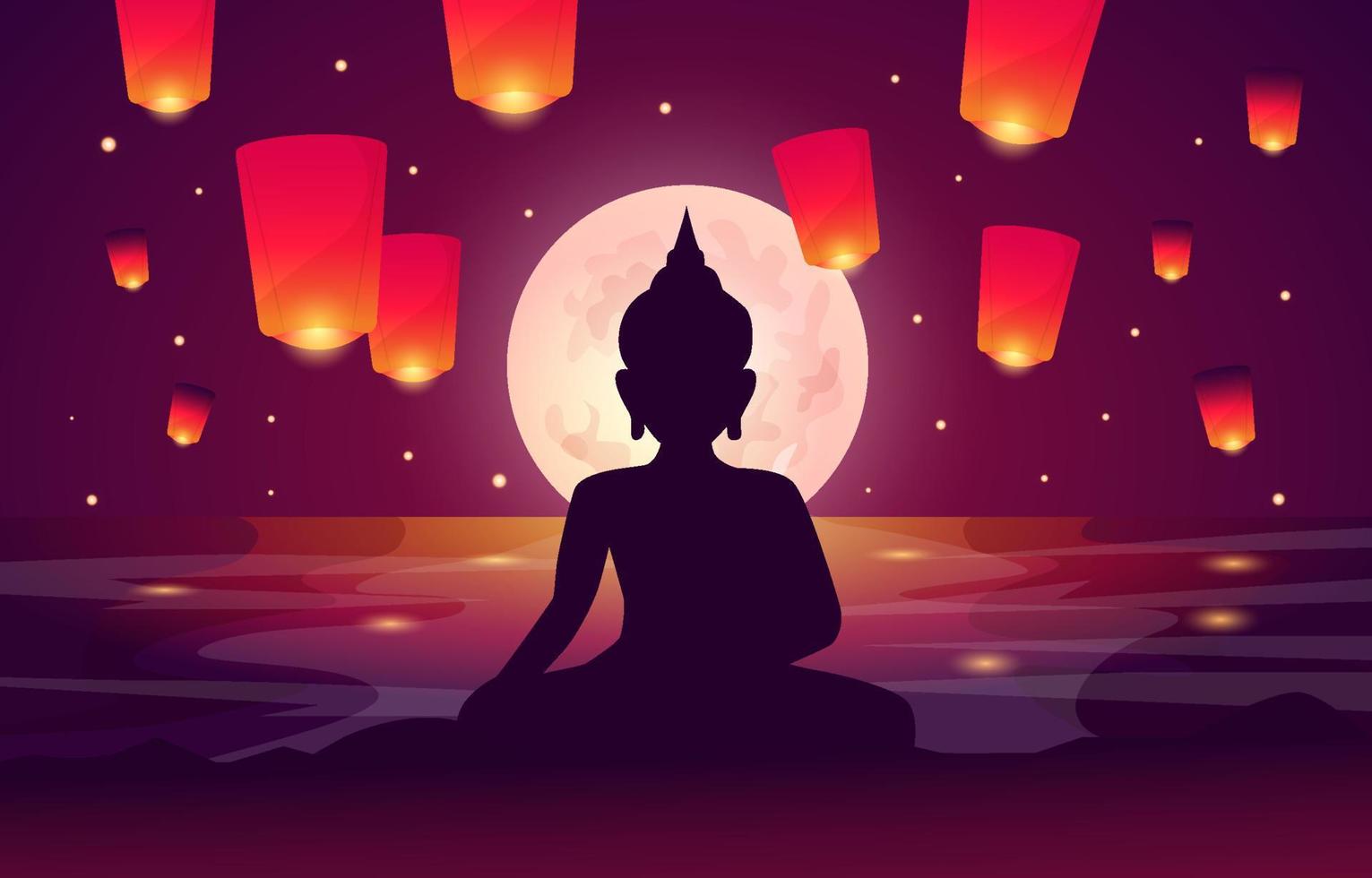 Happy Vesak Day Background vector