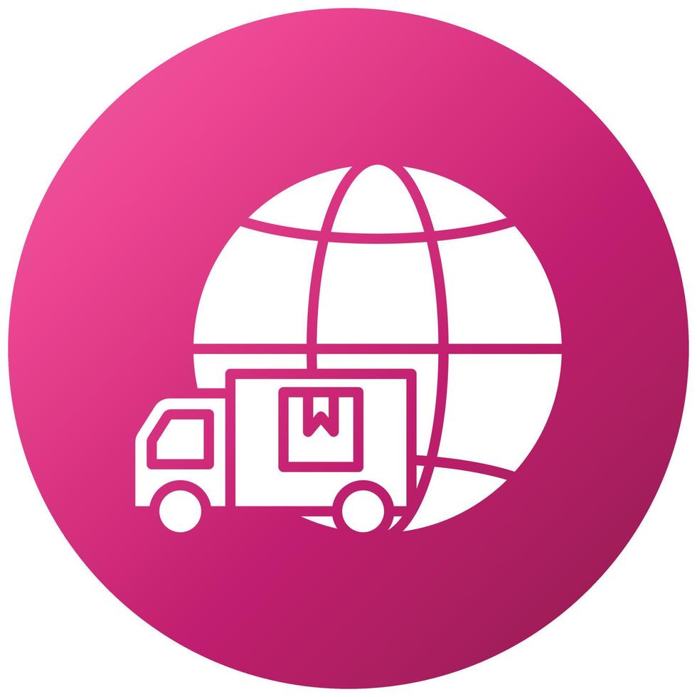 Global Delivery Icon Style vector