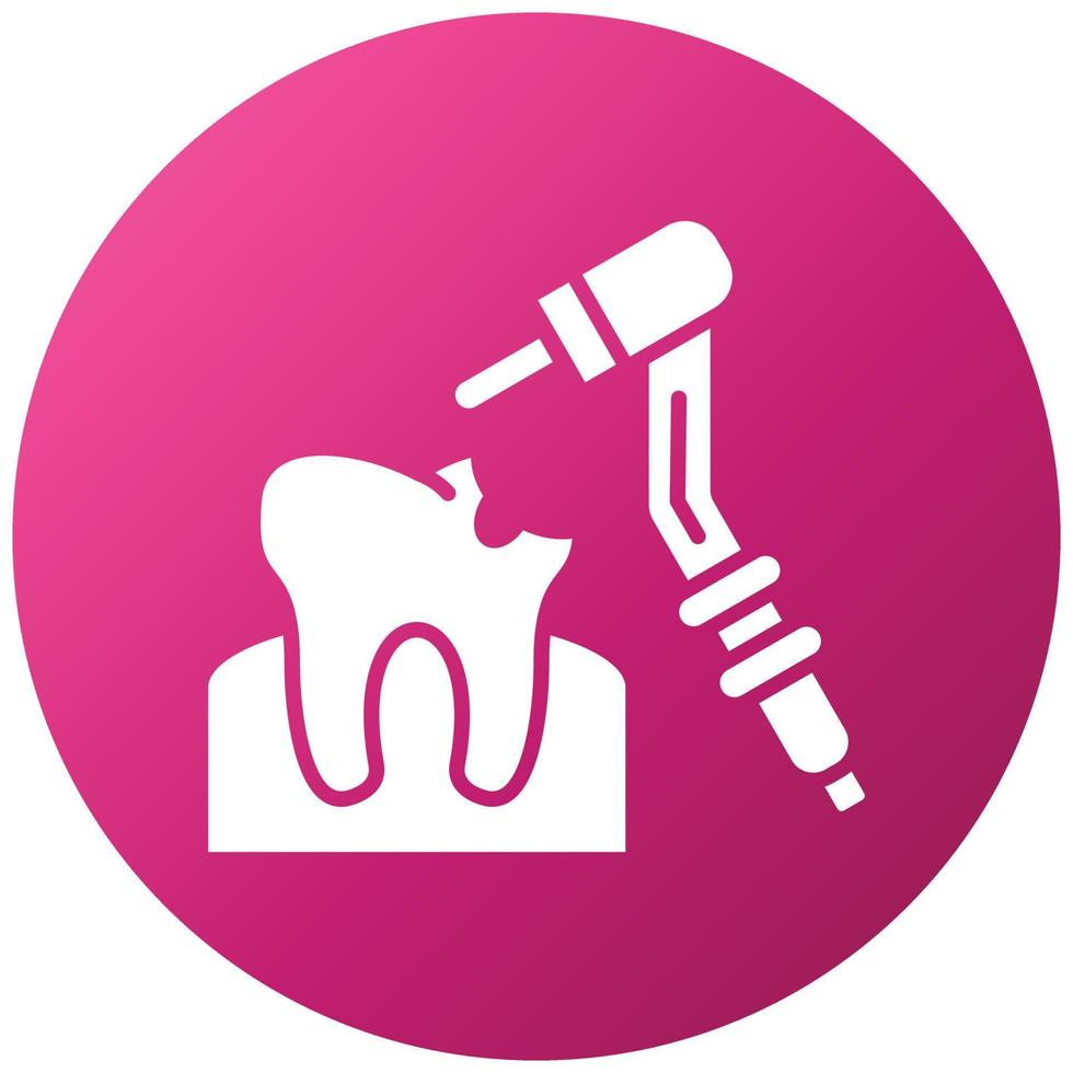 Tooth Drilling Icon Style vector