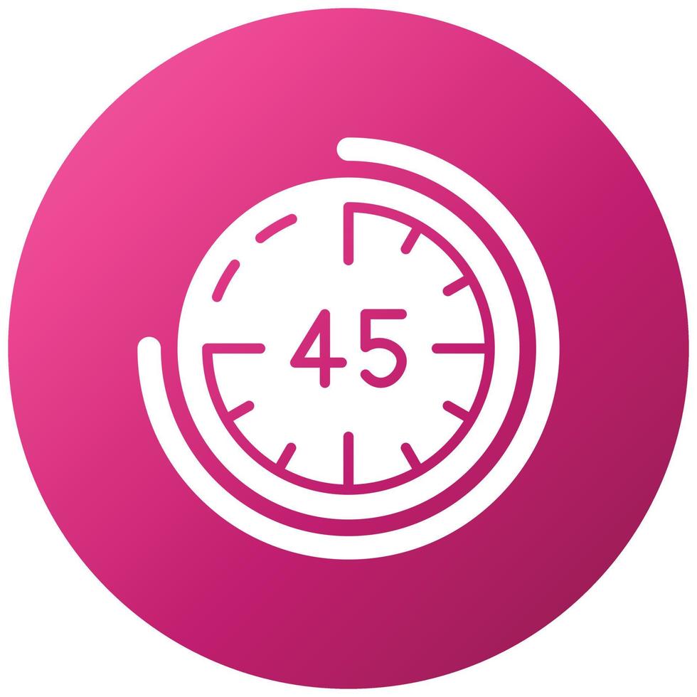 estilo de icono de 45 minutos vector