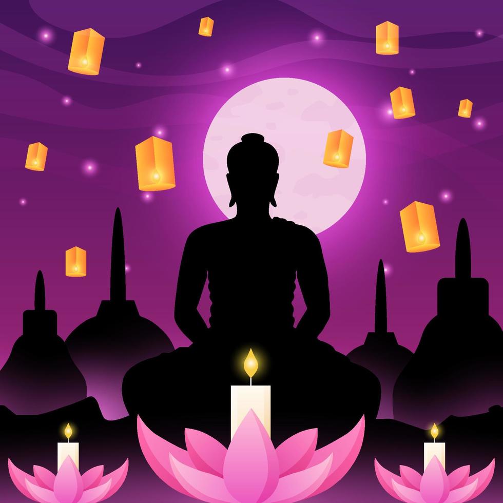 Vesak Festivity Concept vector