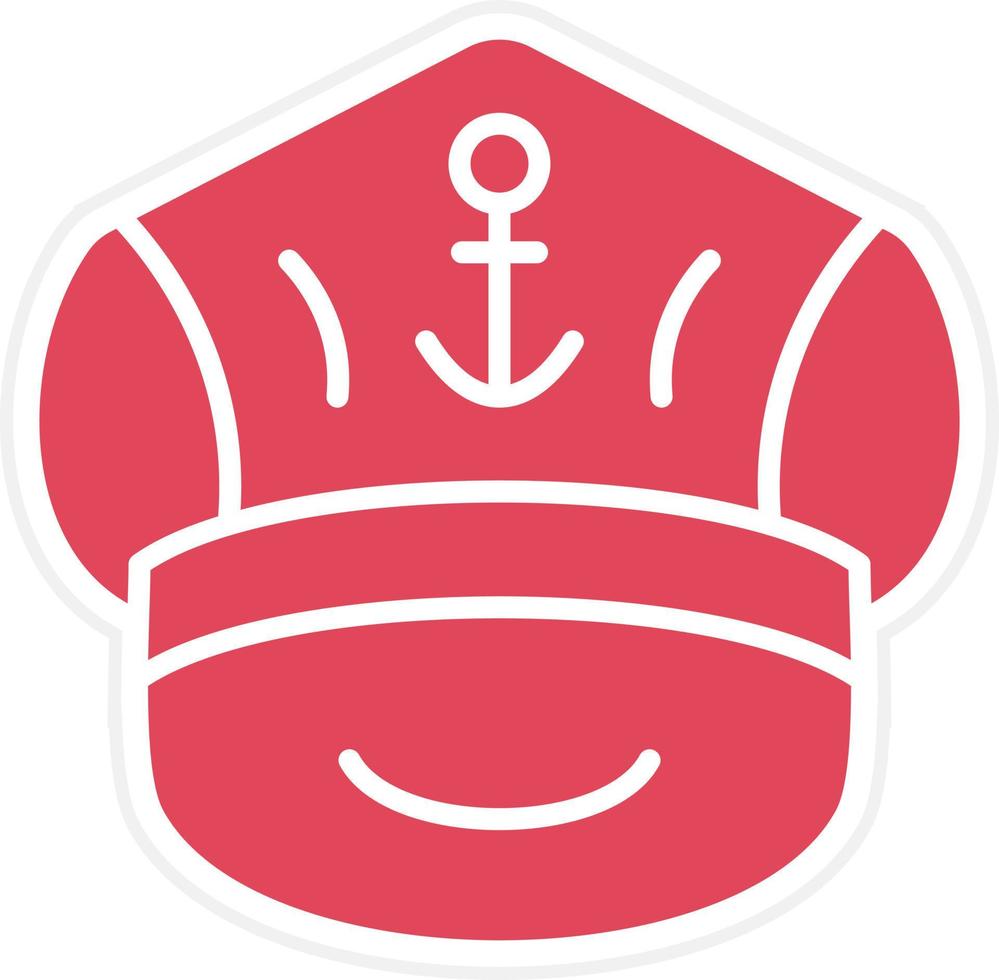 Captain Cap Icon Style vector