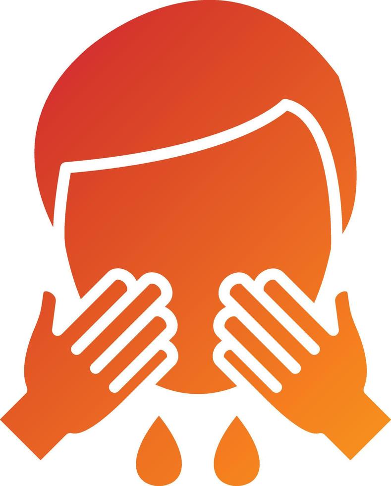 Wash Face Icon Style vector