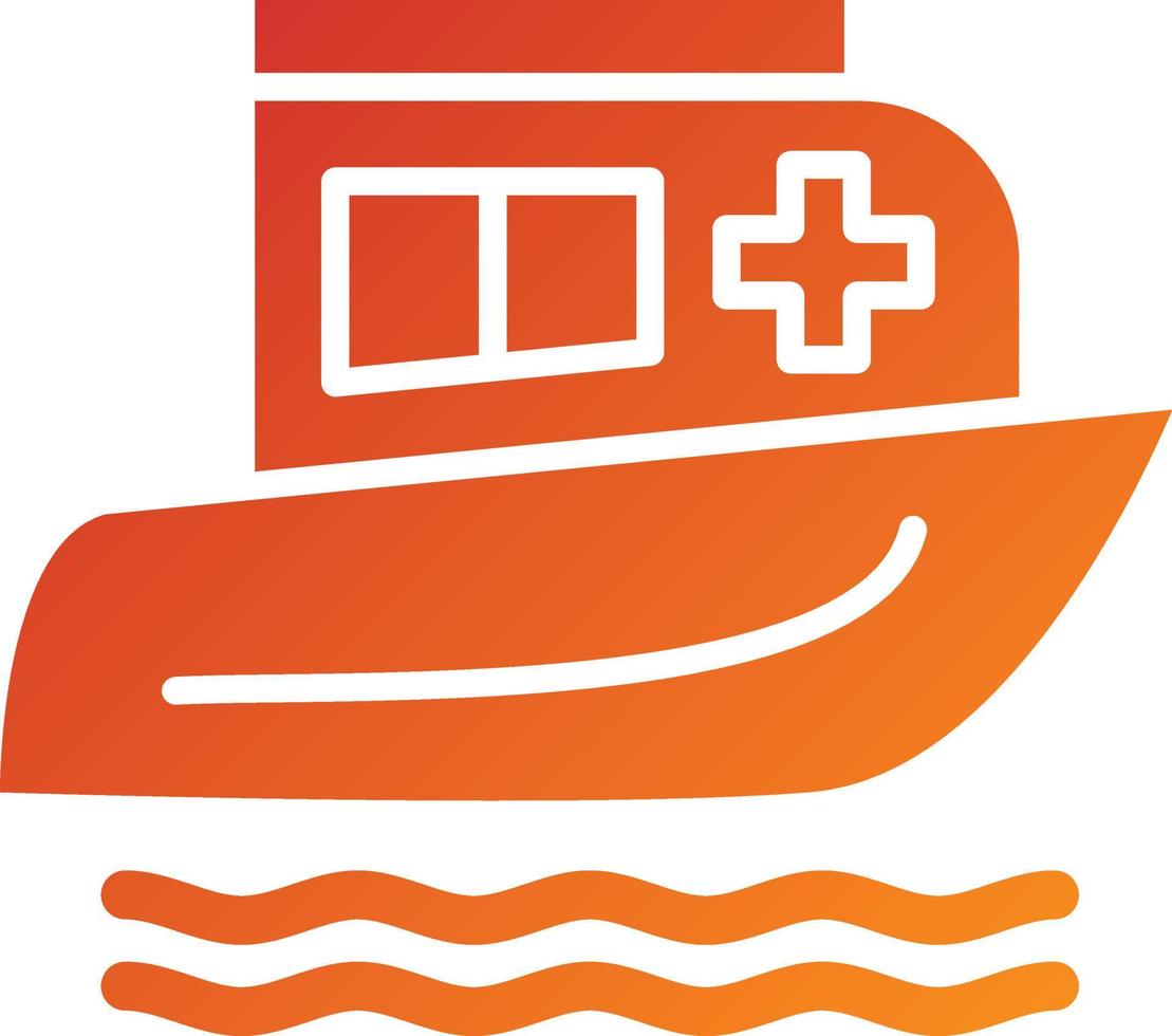 Rescue Boat Icon Style vector