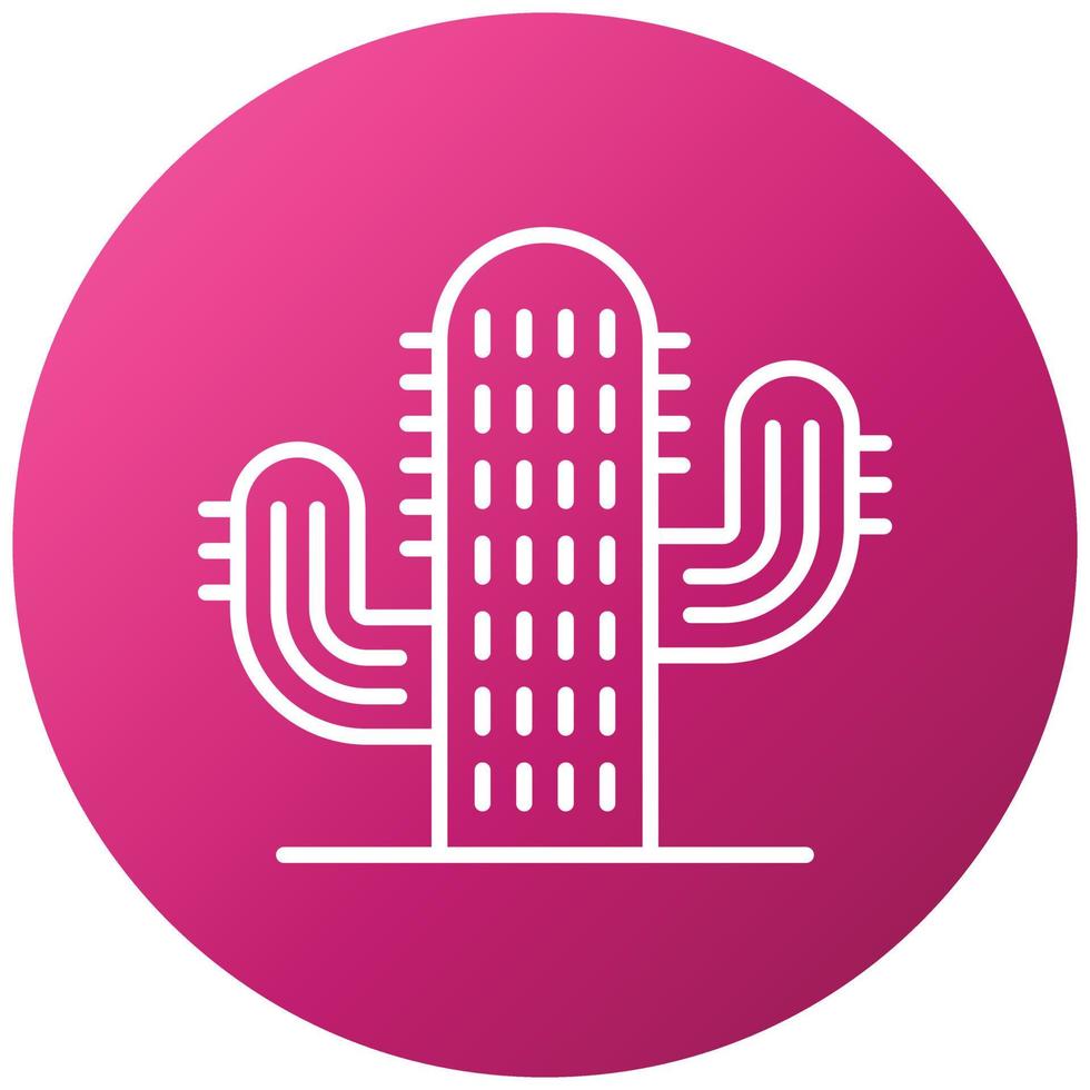 estilo de icono de cactus vector