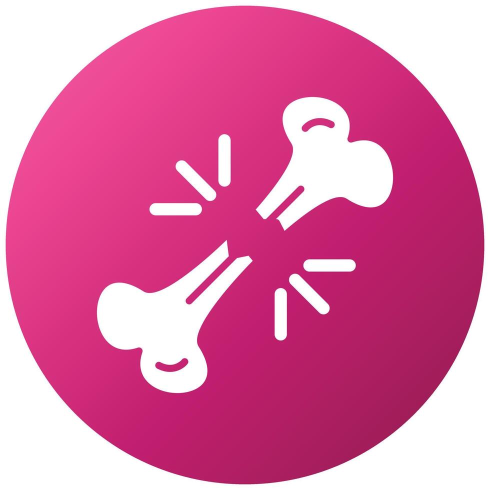 Broken Bone Icon Style vector