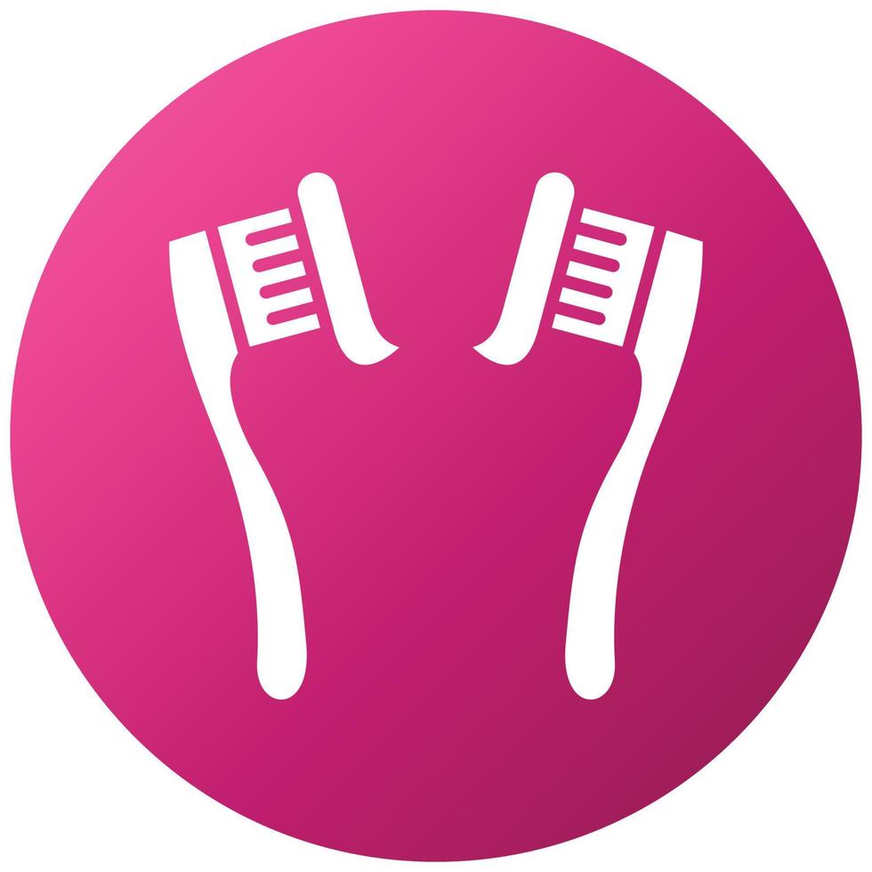 Tooth Paste on Brush Icon Style vector