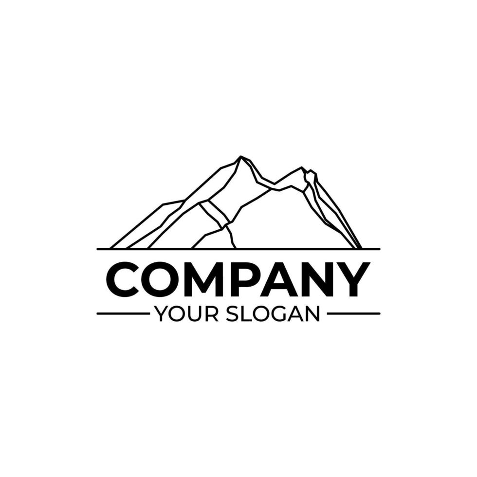 diseño de logotipo de aventura al aire libre de montaña vector