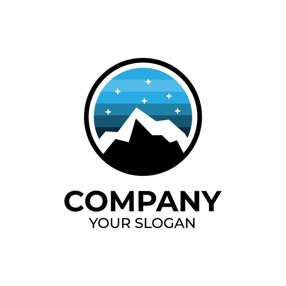 Mountain Outdoor Adventure Logo Design vector