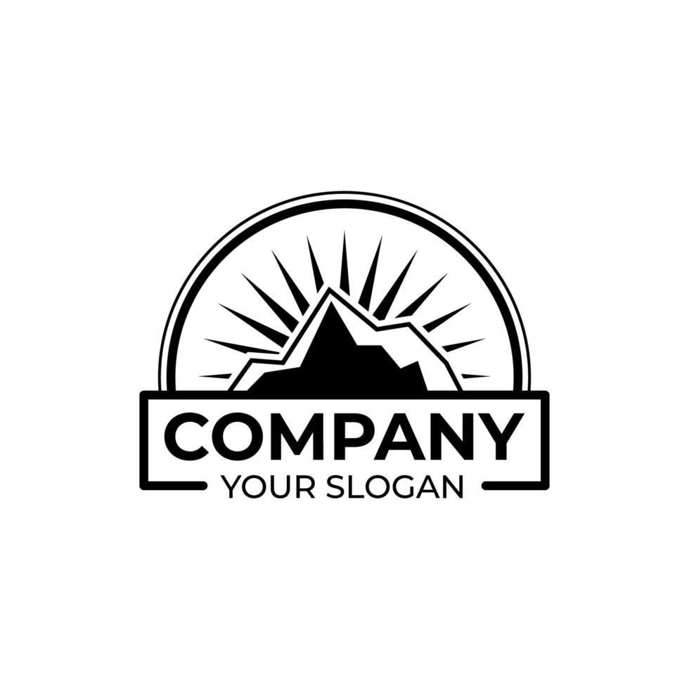 Mountain Outdoor Adventure Logo Design vector