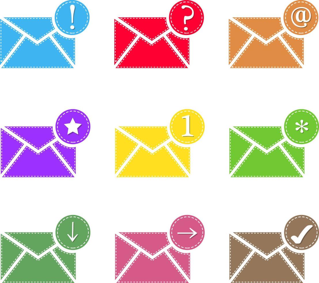 Email message envelope icon vector