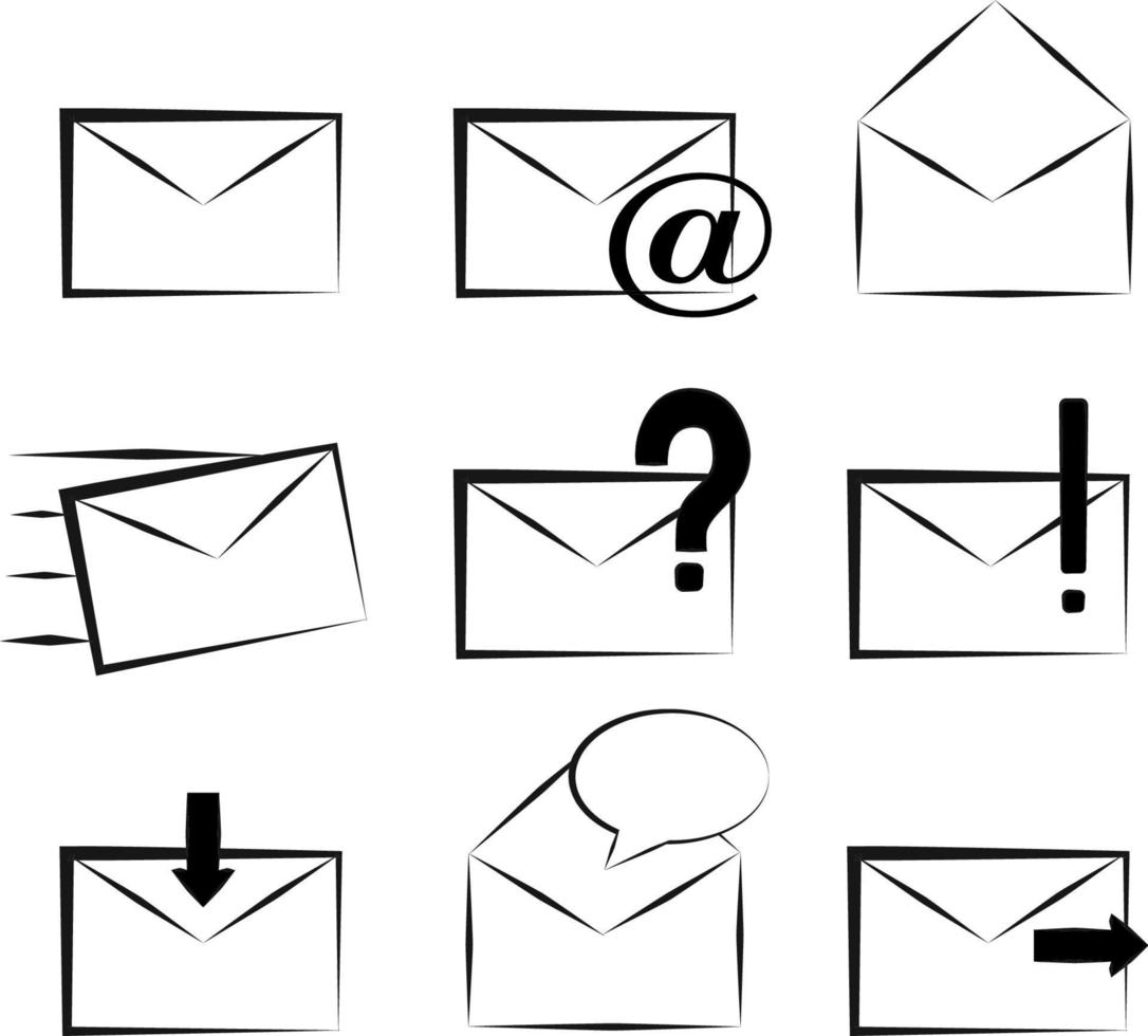 Email message envelope icon vector