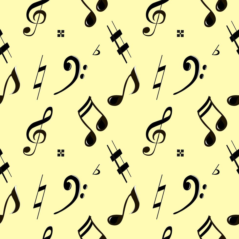 fondo transparente con notas musicales vector