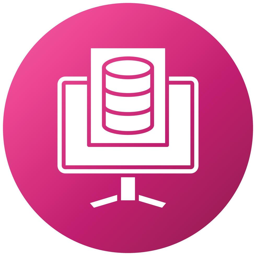 Study Database Icon Style vector