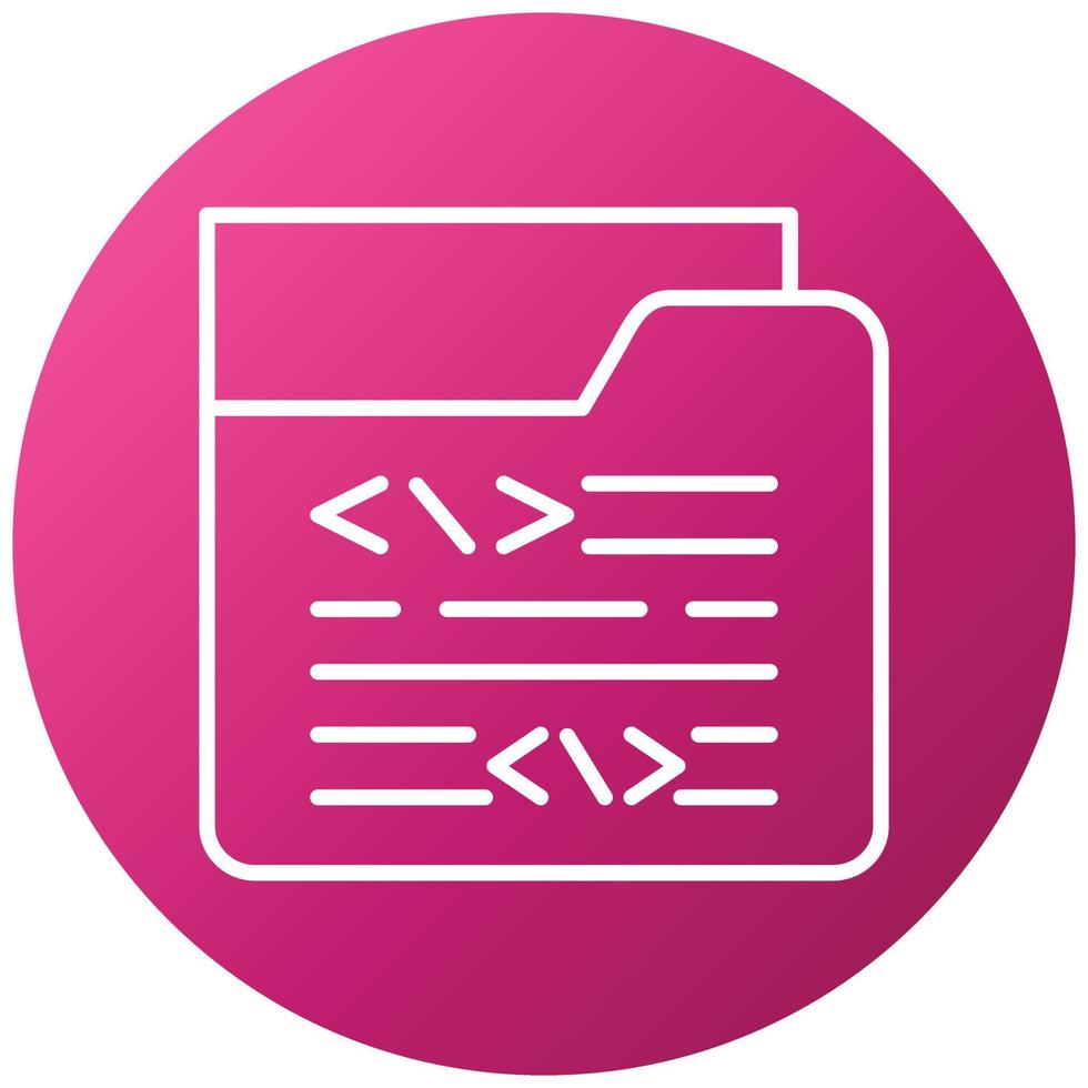 Coding Folder Icon Style vector