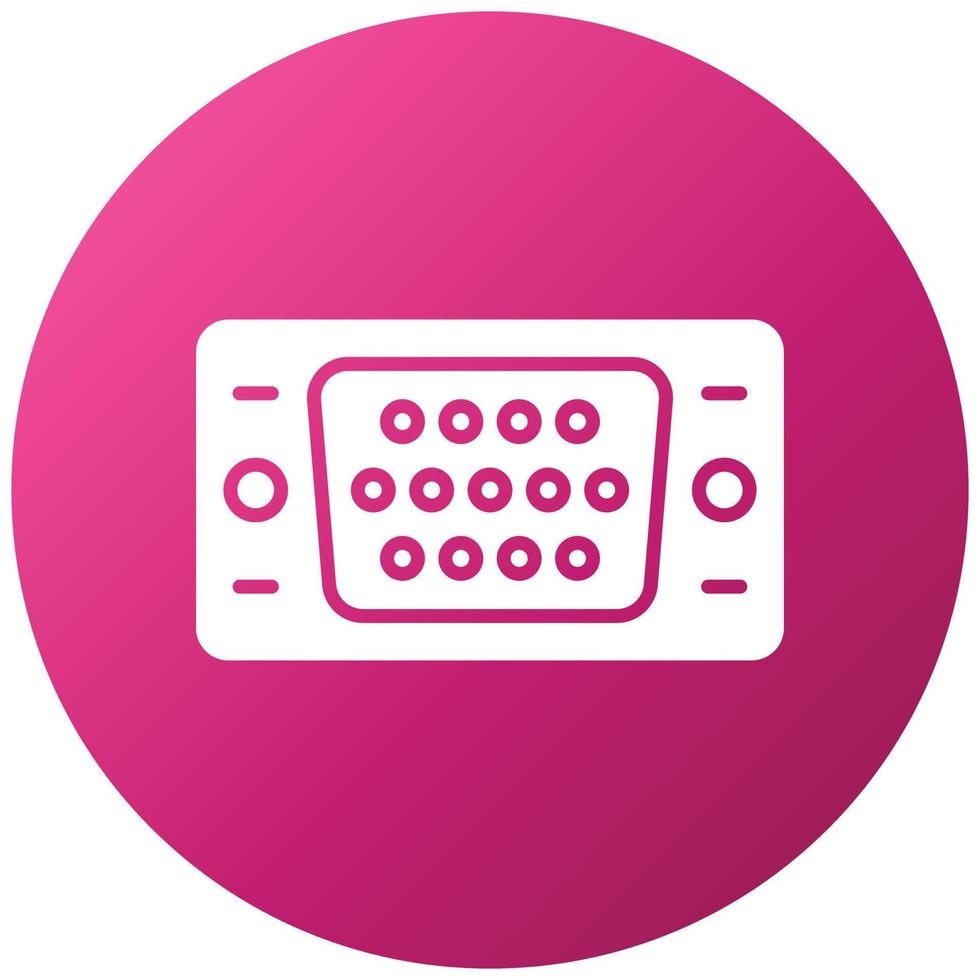 Vga Port Icon Style vector
