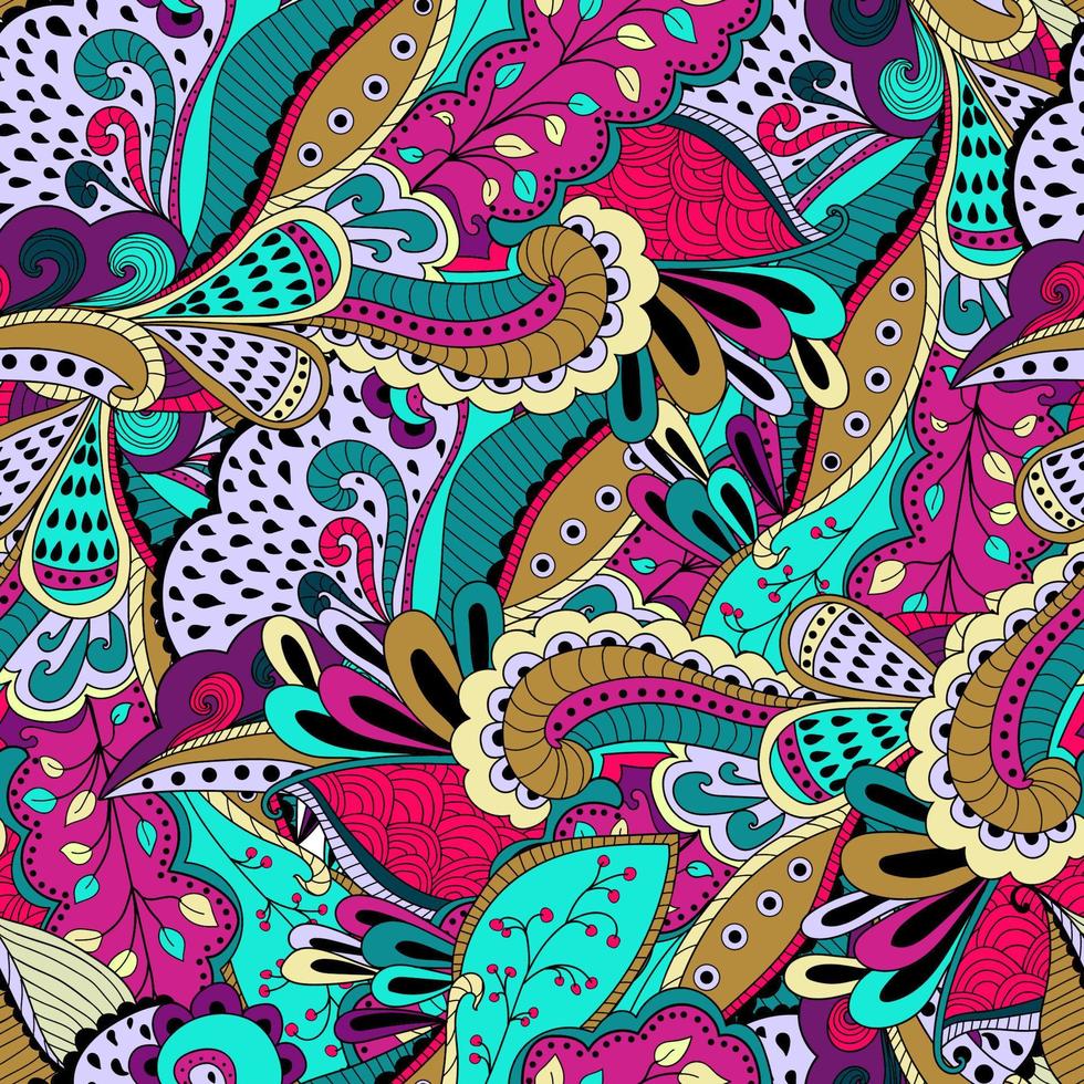 Seamless abstract background with flowers vector