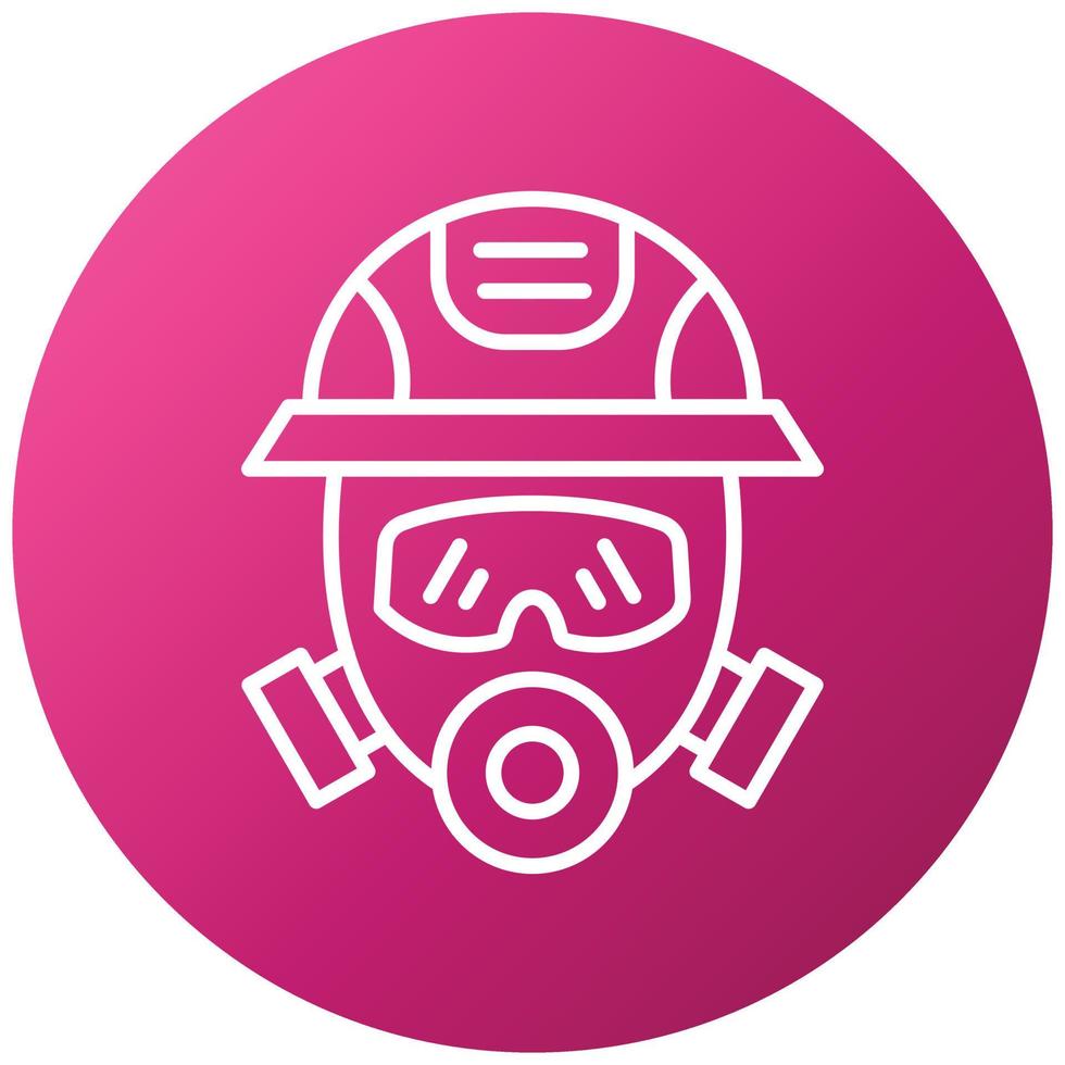 Fireman Mask Icon Style vector