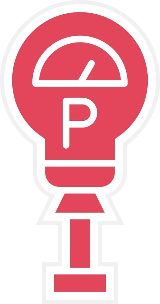 Parking Meter Icon Style vector