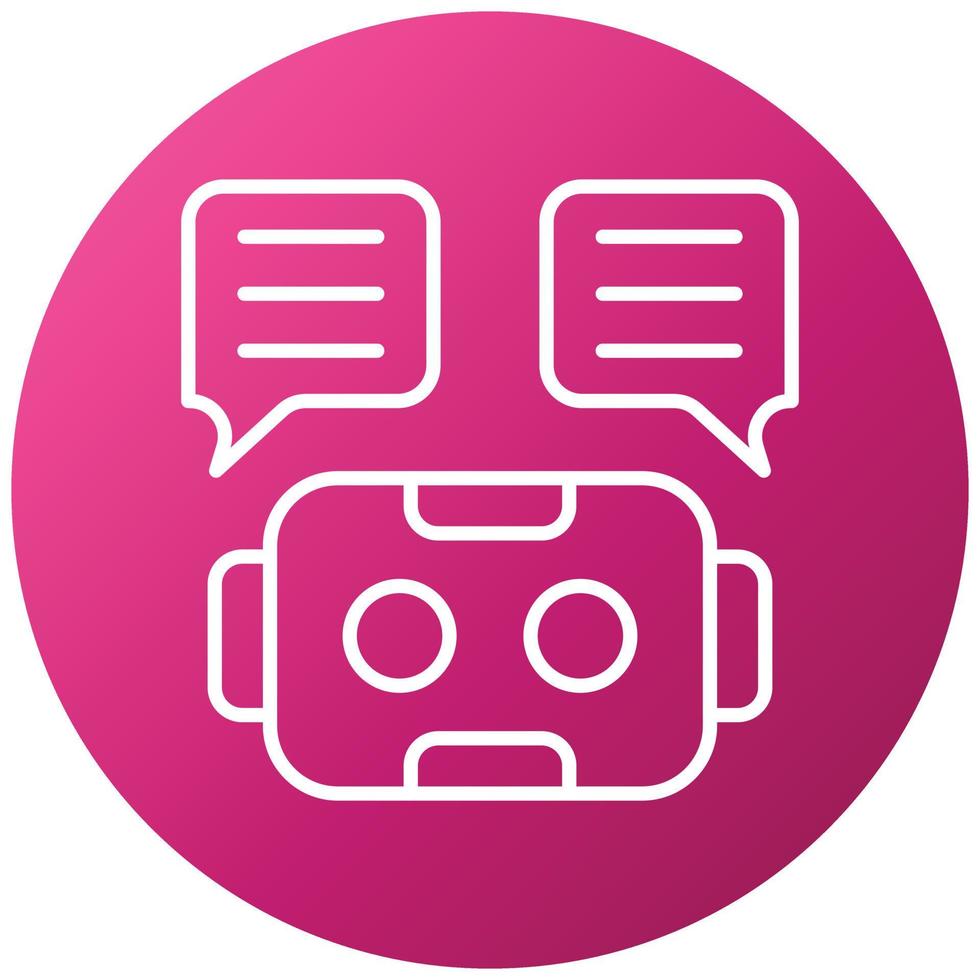 Chat Bot Icon Style vector