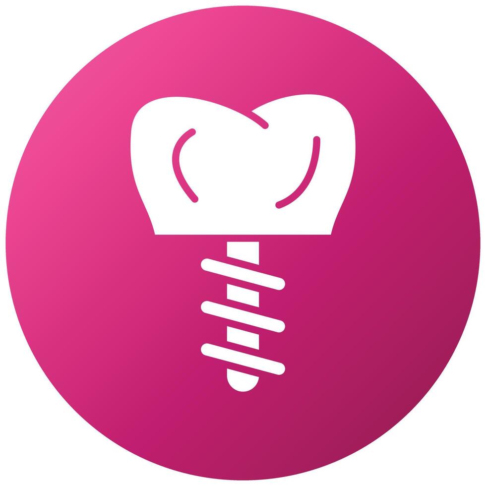 estilo de icono de implante dental vector