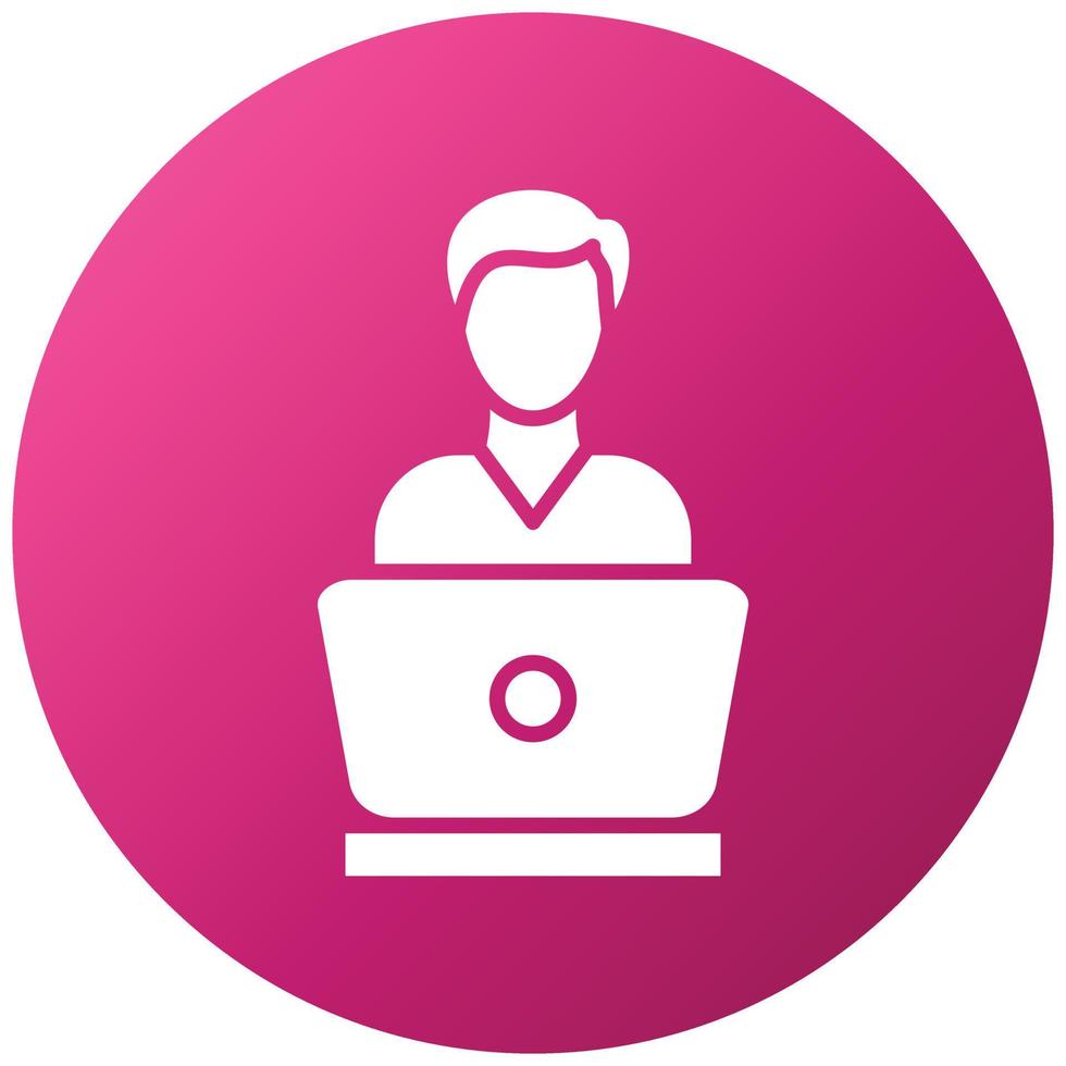 Studying Laptop Icon Style vector