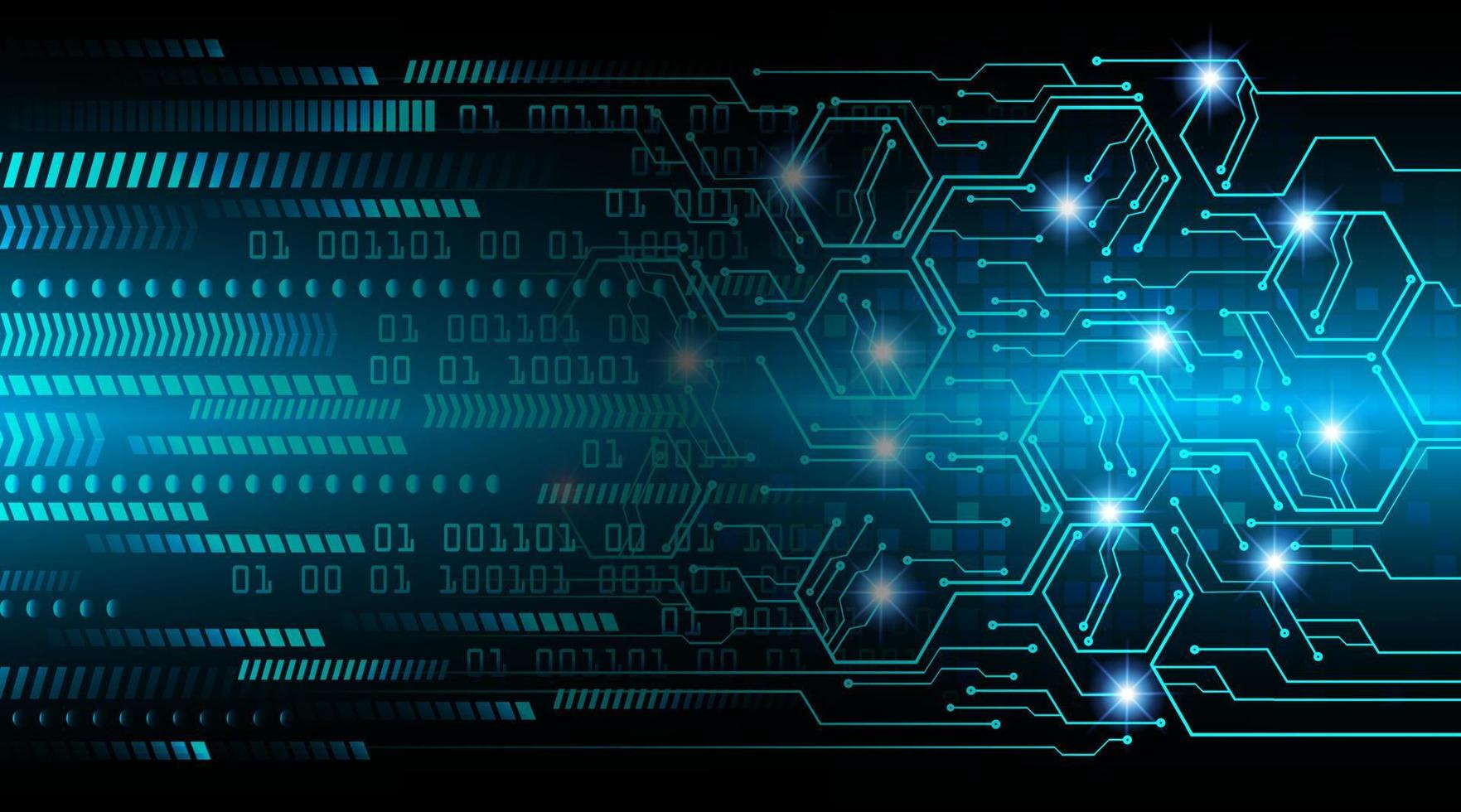 Fondo de concepto de tecnología futura de circuito cibernético vector