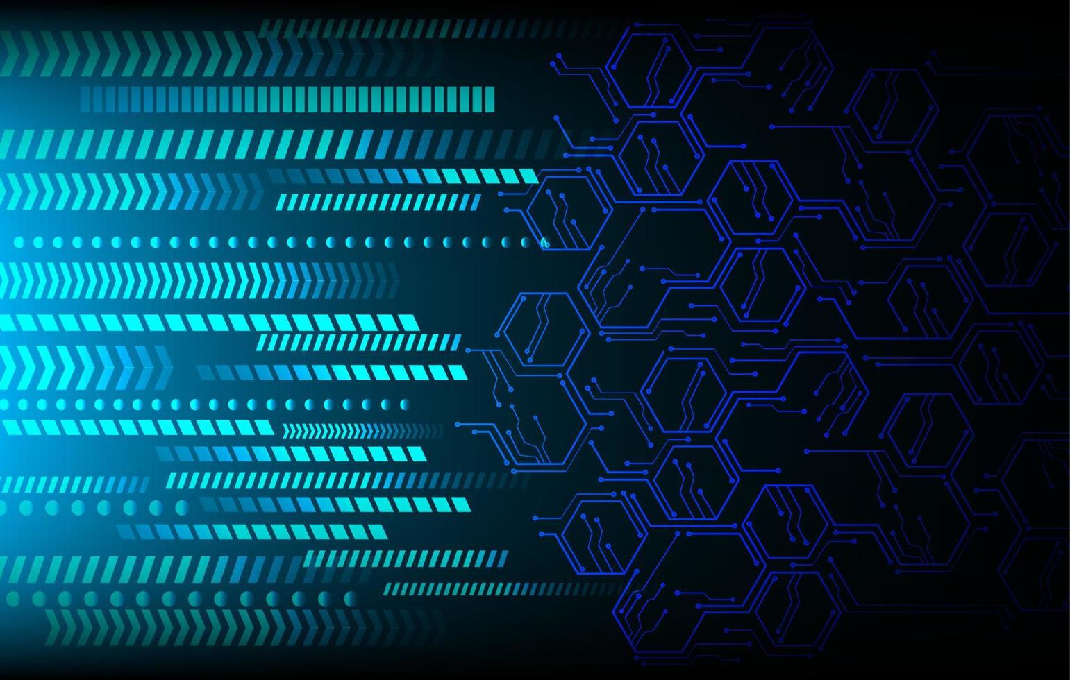 Fondo de concepto de tecnología futura de circuito cibernético vector