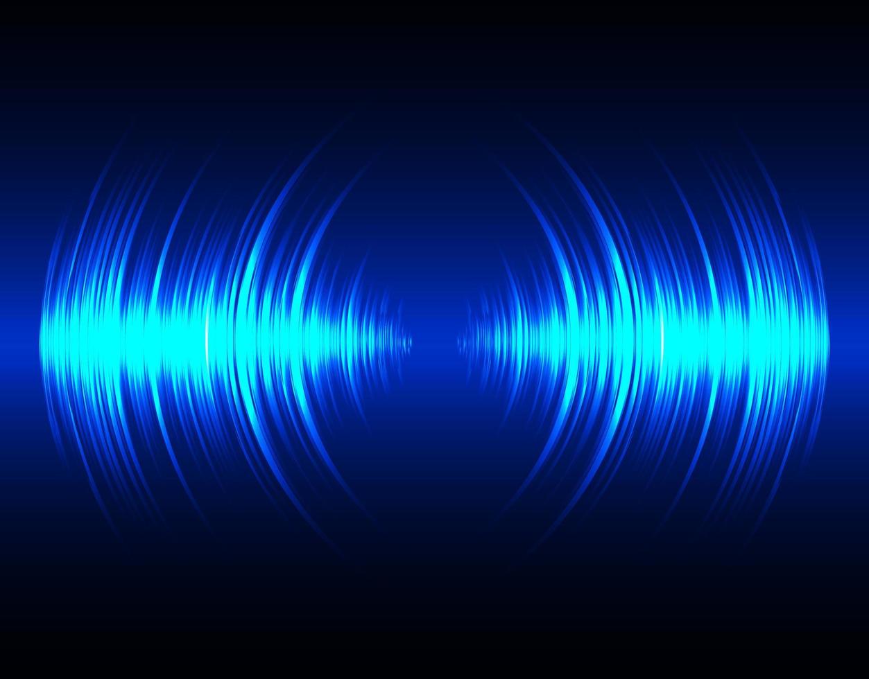 Sound waves oscillating dark light vector