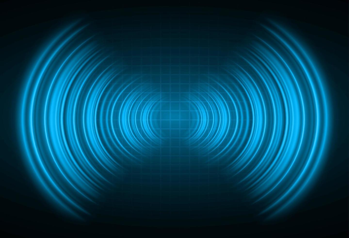 Sound waves oscillating dark light vector
