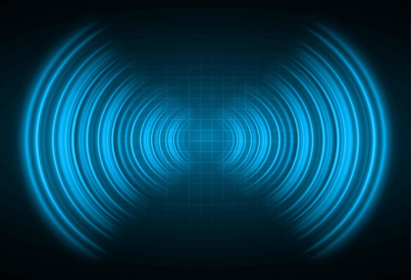 ondas de sonido oscilando luz oscura vector