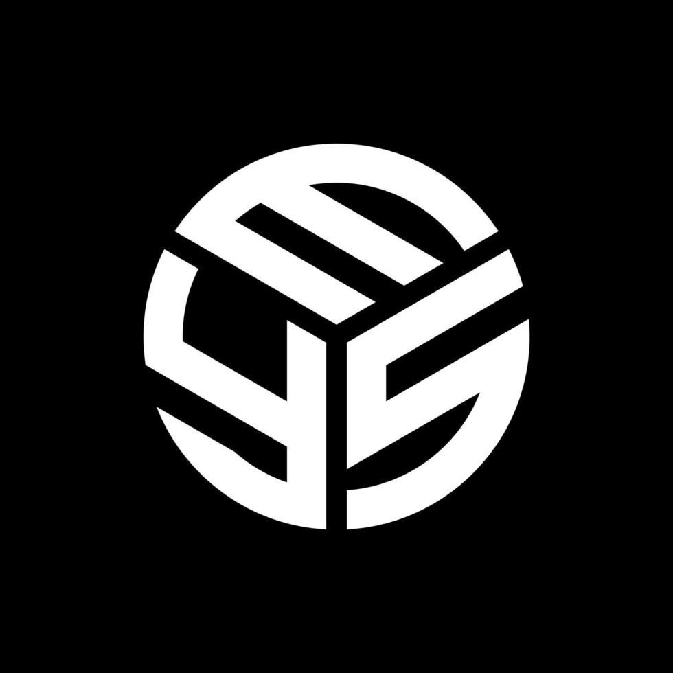 diseño del logotipo de la letra eys sobre fondo negro. eys creative iniciales carta logo concepto. diseño de letras eys. vector