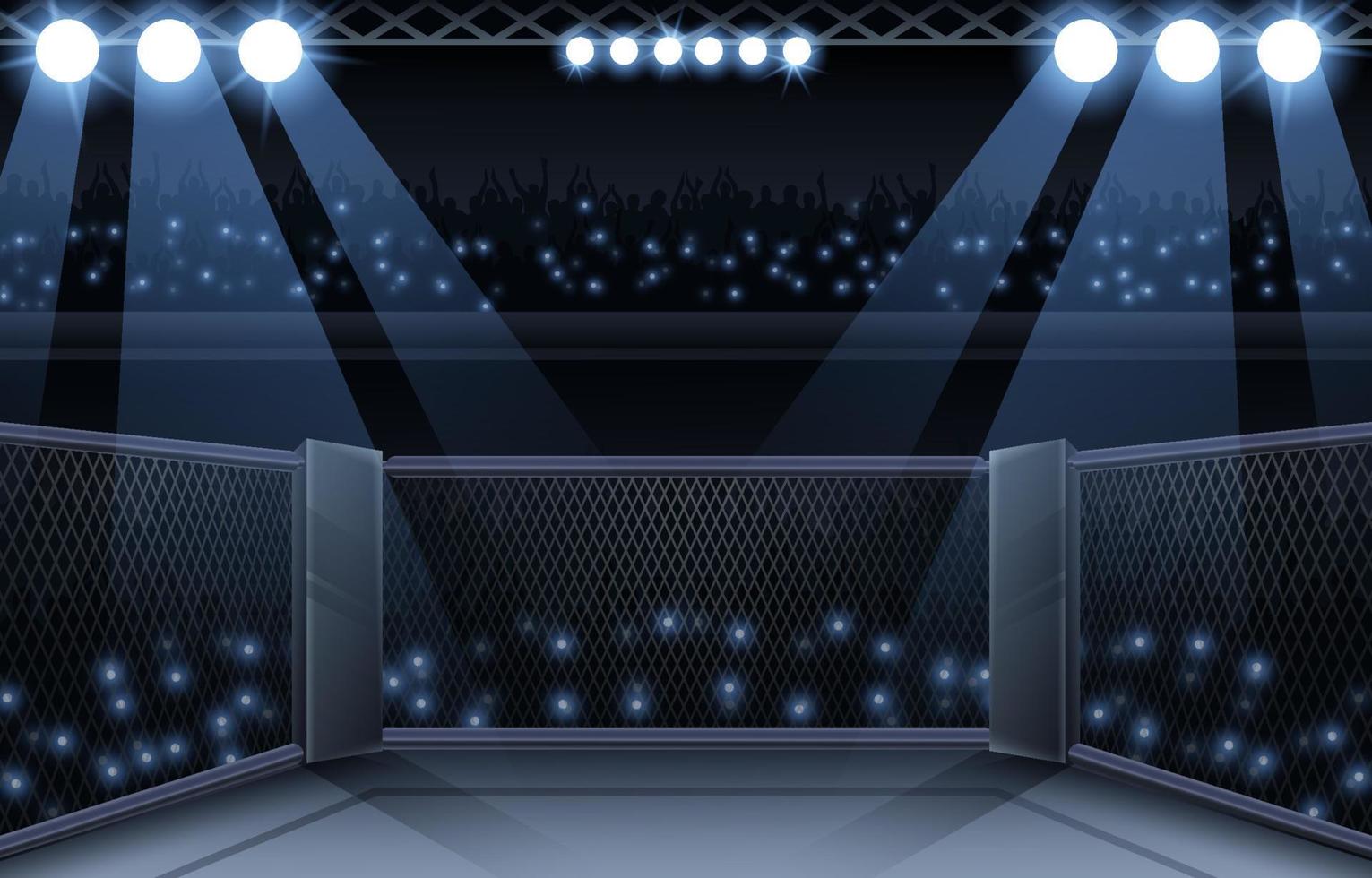 fondo de escenario mma arena vector