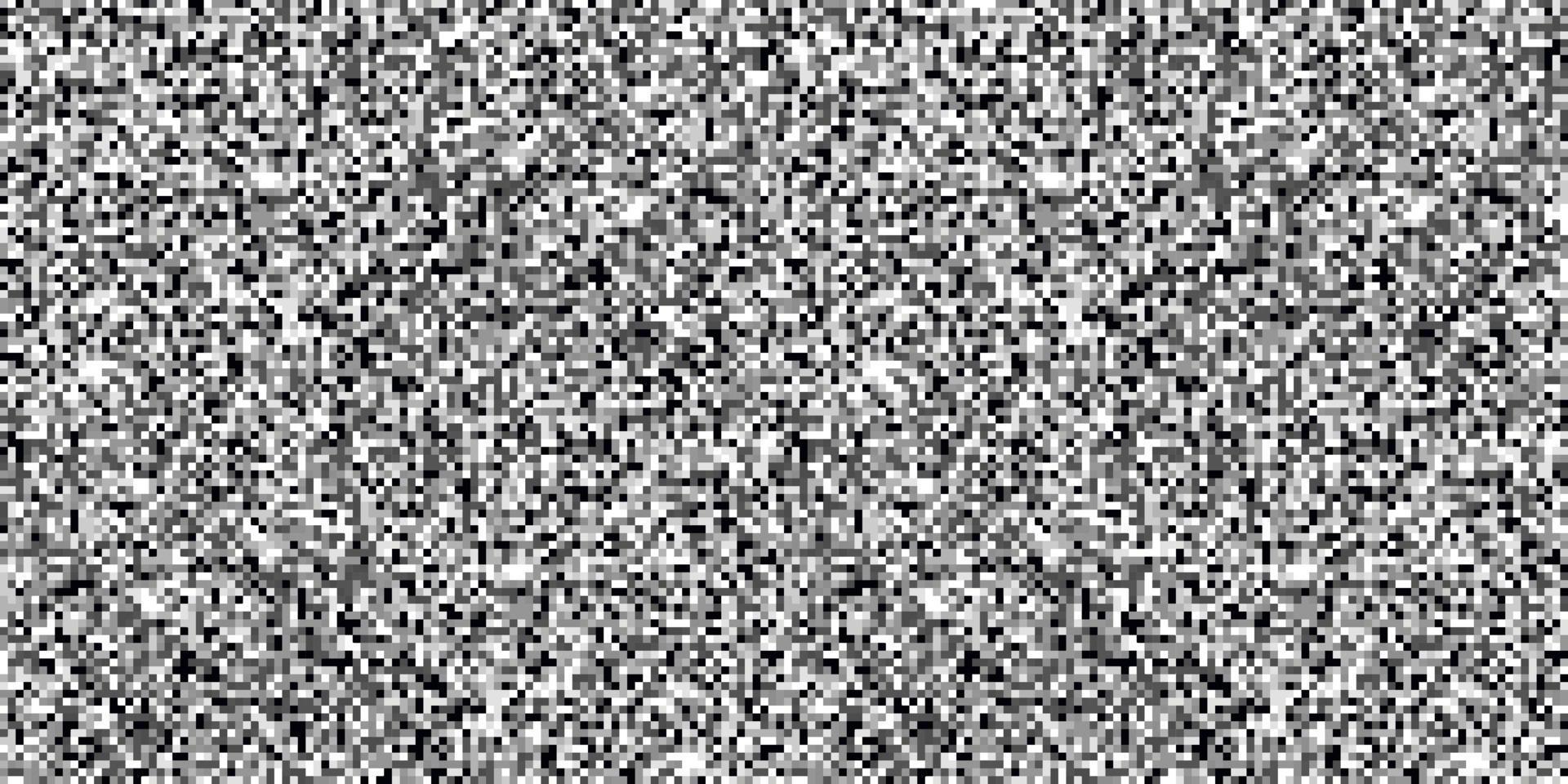 TV screen noise pixel glitch texture background vector illustration.