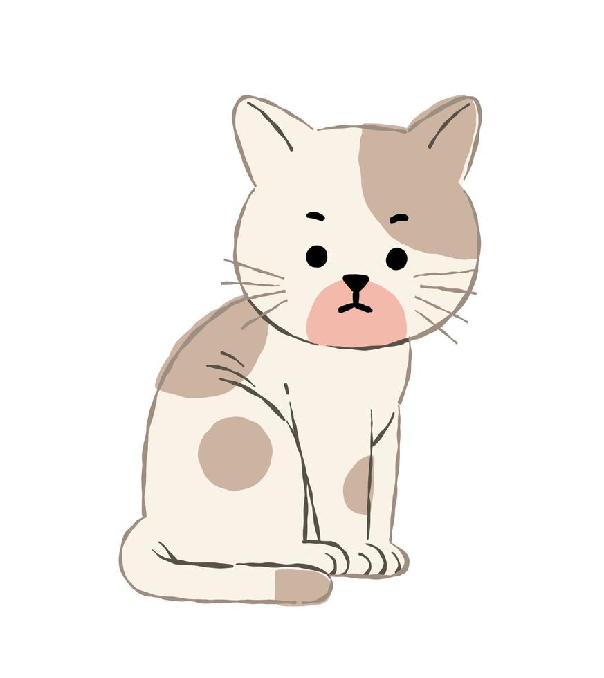 one cute cat standing and looking somethings vector