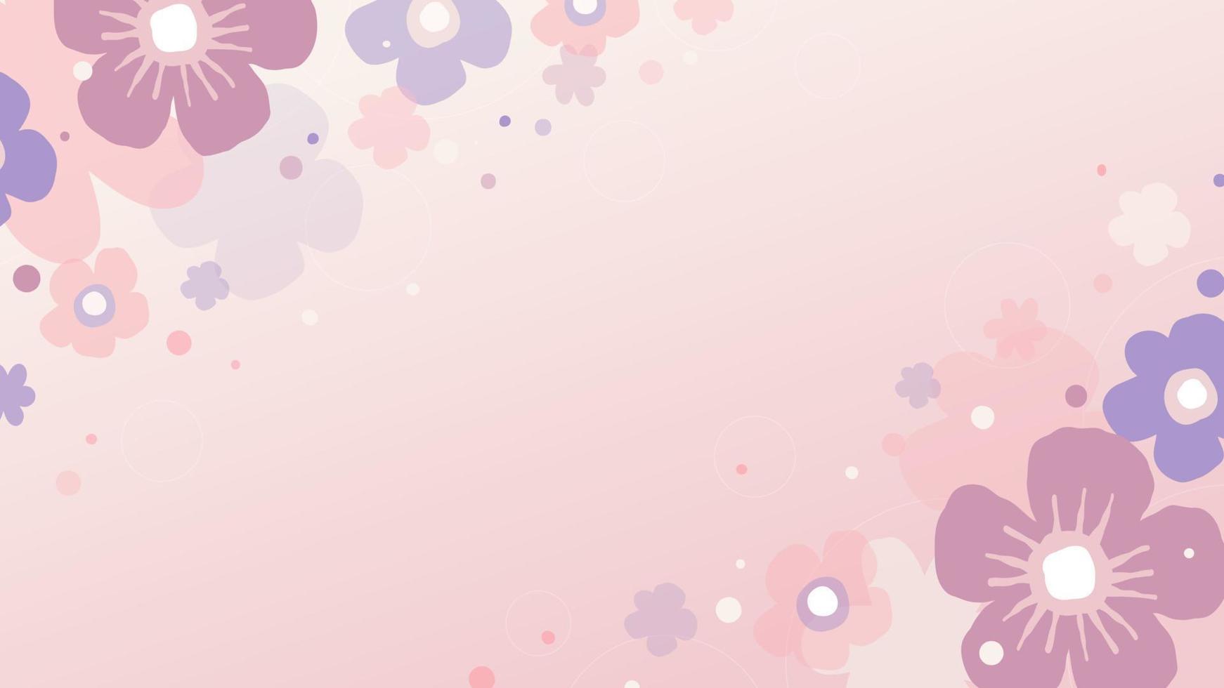 fondo floral con flores en tono rosa y violeta, fondo para texto 7356867  Vector en Vecteezy