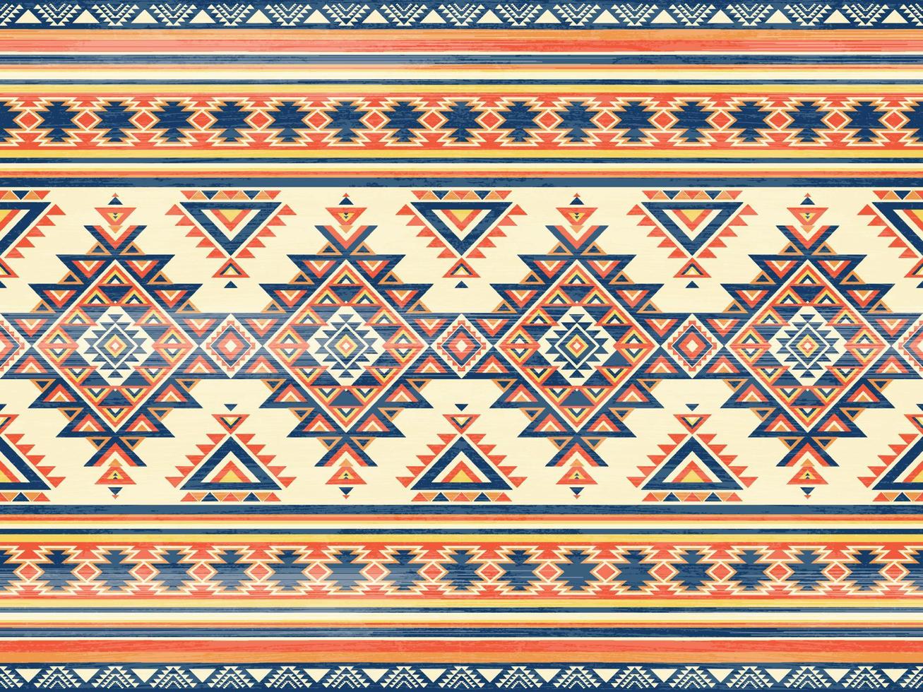 Native american indian ornament pattern geometric ethnic textile texture tribal aztec pattern navajo mexican fabric seamless Vector decoration fashion