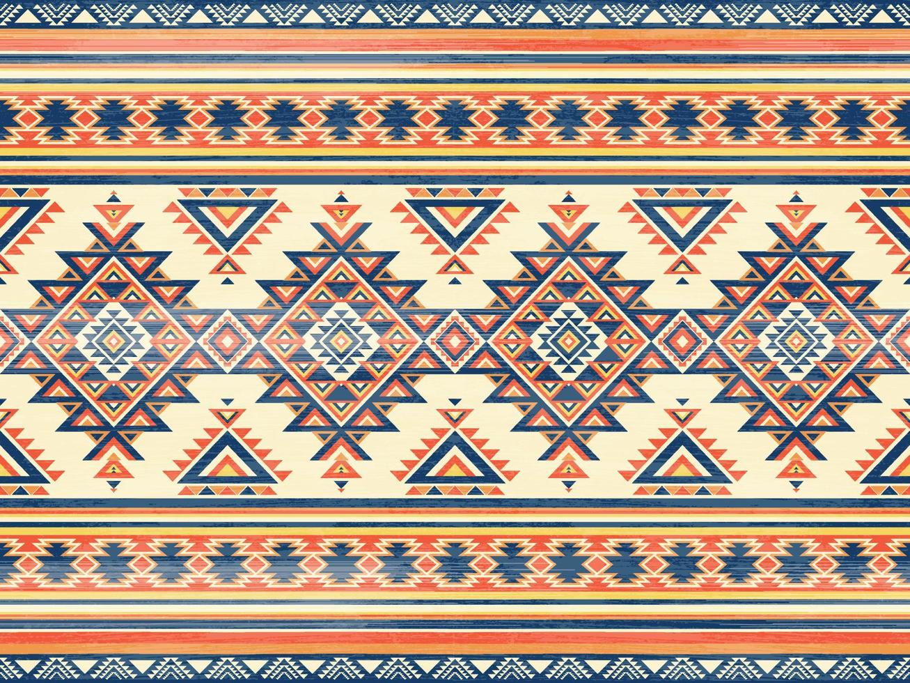 Native american indian ornament pattern geometric ethnic textile texture tribal aztec pattern navajo mexican fabric seamless Vector decoration fashion