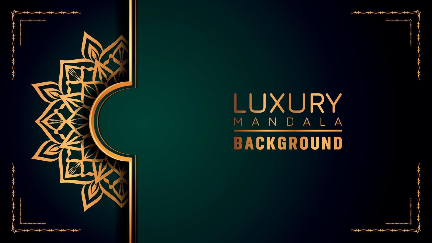 Luxury ornamental mandala logo background, arabesque style. vector